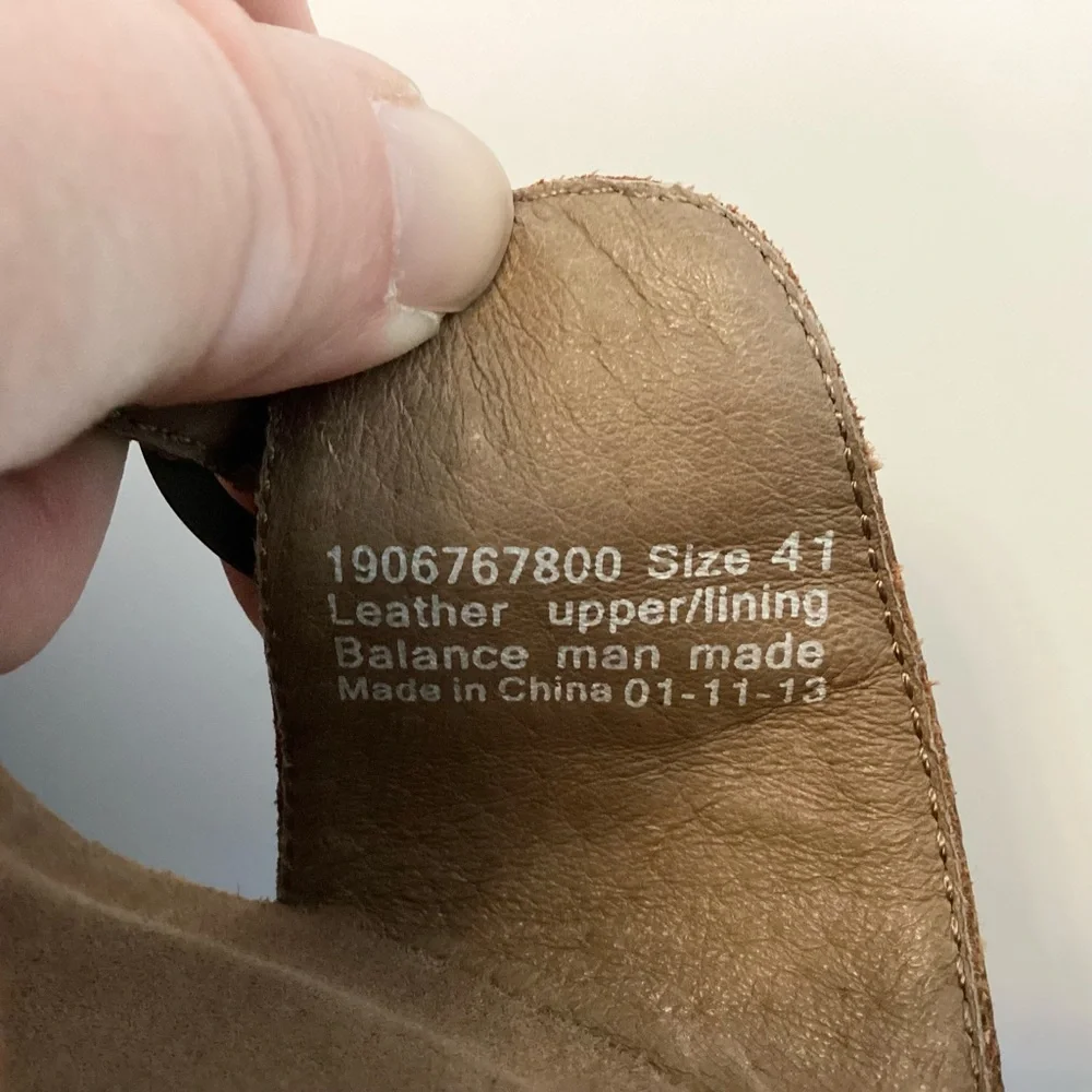 Dansko Leather Fern Wedge Comfort Sandals - Brown - 41 (10.5 - 11)